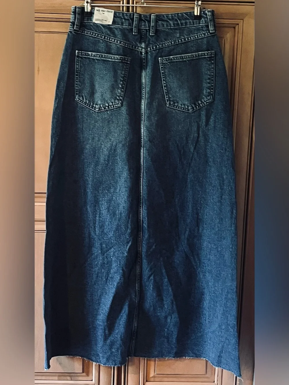 NWT Free People Come As You Are Denim Maxi Skirt